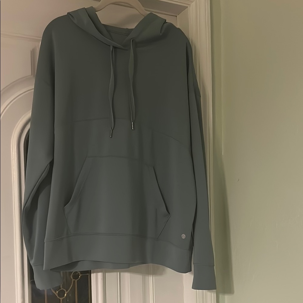 Apana Gray Hooded Pullover Sweater Relaxed Fit
